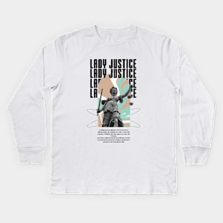 Lady Justice Kids Long Sleeve T-Shirt